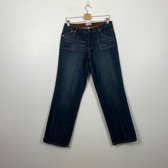 Lane Bryant Denim - Lane Bryant Venezia Jeans Womens 14 Plus Size 5 Pocket Wide Leg Blue Jeans Pants